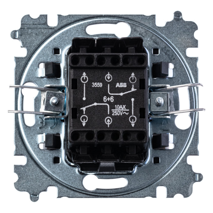 Выключатель одноклавишный ABB BASIC 55, слоновая кость, 2CKA001012A2149