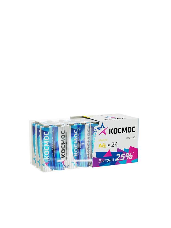 Элемент питания алкалиновый AA/LR6 пласт. бокс (уп.24шт) КОСМОС KOCLR6_24BOX