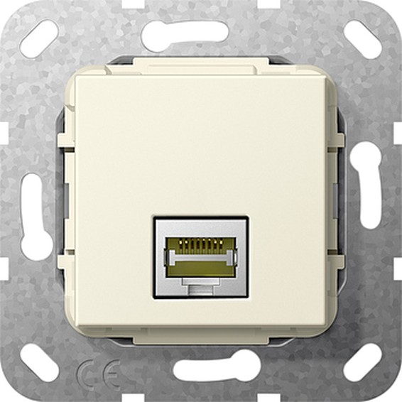 Розетка компьютерная RJ45 Gira SYSTEM 55, бежевый, 569601