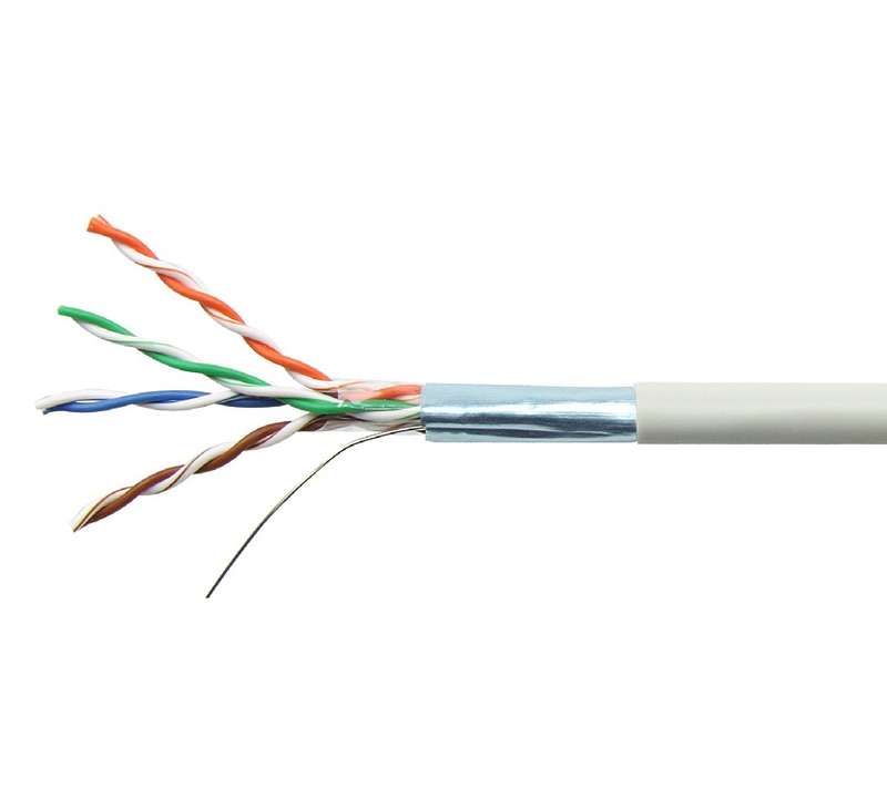 Кабель витая пара F/UTP кат.6 4х2х23AWG solid CU PVC Six сер. 305м (м) SUPRLAN